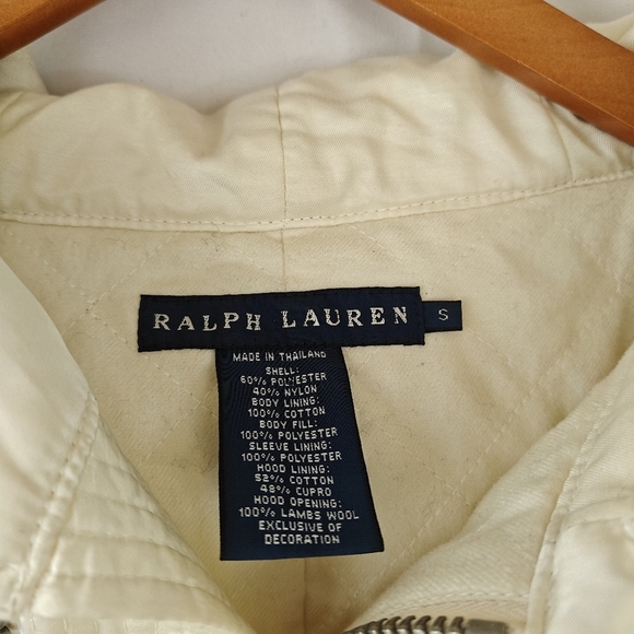 Rare Polo Ralph Lauren Ski Club Blue Label x Pearl White Button Zipper Small - Picture 6 of 16